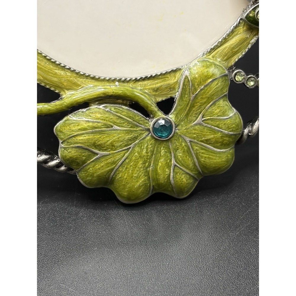 Dragonfly/ Flowers Crystal Rhinestones/Melissa&Louise Metal Picture Frame Decor - Picture 5 of 16